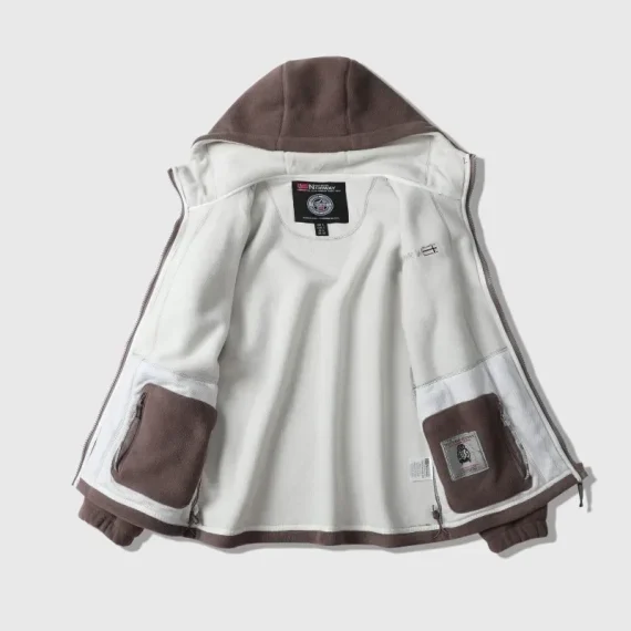 2023 New Winter Warm Men’s Fleece Hooded Jacket Pockets Solid Color Casual Polar Jacket Cold-Proof Thickened Plus Size Outwear